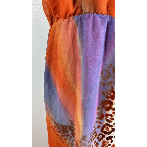 W118 by WALTER BAKER NWT Tropical Leopard JUNGLE Maxi DRESS Woman’s M NWOT - Picture 5 of 16